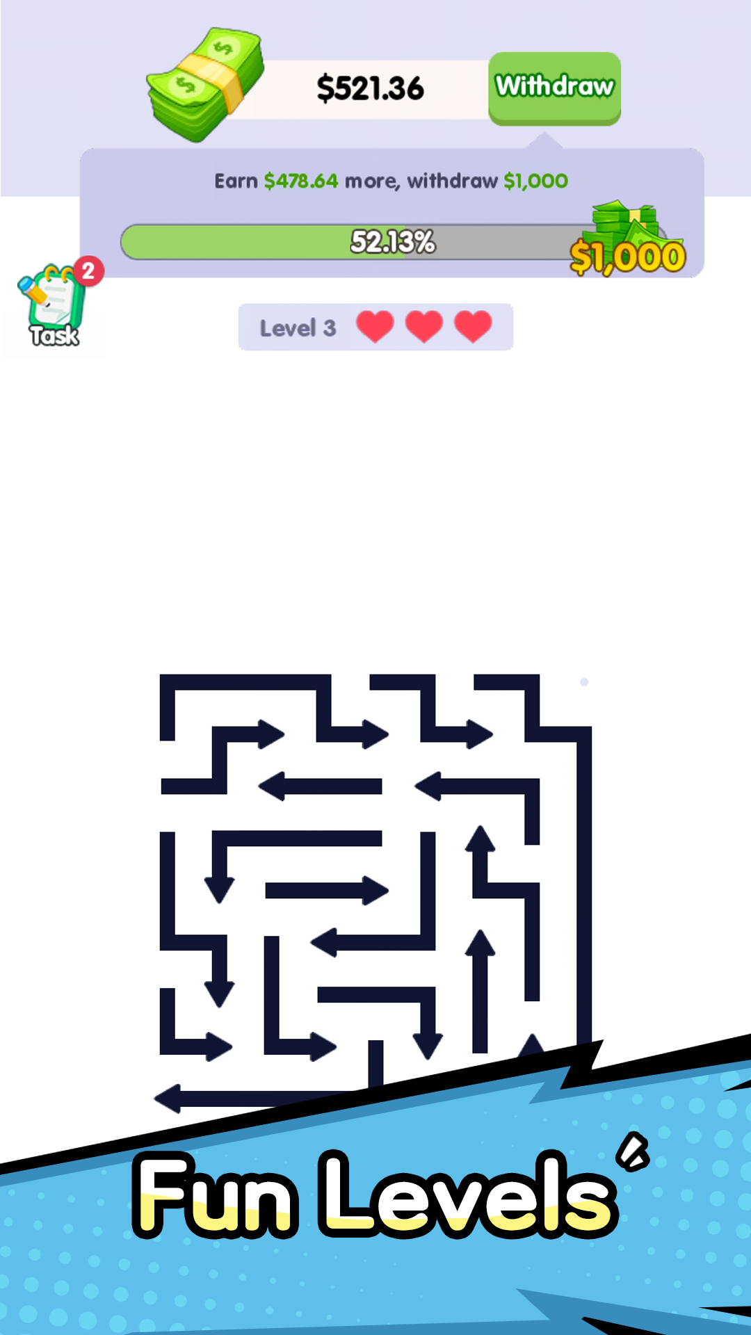 Arrow Move — level layout with arrows